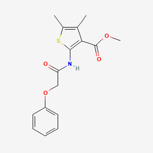 molecular formula C16H17NO4S B14881195 Methyl 4,5-dimethyl-2-[(phenoxyacetyl)amino]thiophene-3-carboxylate 