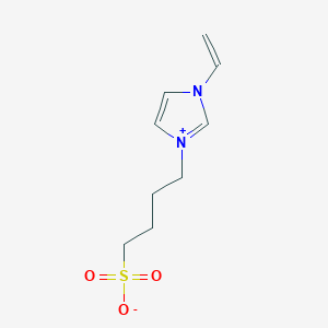 molecular formula C9H14N2O3S B14881231 4-(1-Vinyl-1h-imidazol-3-ium-3-yl)butane-1-sulfonate 