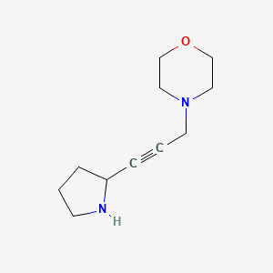 molecular formula C11H18N2O B14881235 4-(3-(Pyrrolidin-2-yl)prop-2-yn-1-yl)morpholine 