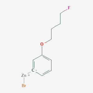 molecular formula C10H12BrFOZn B14881240 3-(4-Fluorobutoxy)phenylZinc bromide 