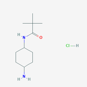 molecular formula C11H23ClN2O B1488125 N-[(1R*,4R*)-4-Aminocyclohexyl]pivalamide hydrochloride CAS No. 1286265-11-9