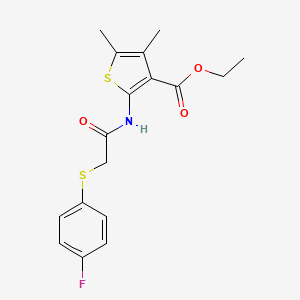 Ethyl 2-({[(4-fluorophenyl)sulfanyl]acetyl}amino)-4,5-dimethylthiophene-3-carboxylate