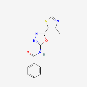 N-(5-(2,4-dimethylthiazol-5-yl)-1,3,4-oxadiazol-2-yl)benzamide