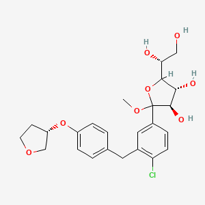 (3R,4R)-2-(4-Chloro-3-(4-(((S)-tetrahydrofuran-3-yl)oxy)benzyl)phenyl)-5-((R)-1,2-dihydroxyethyl)-2-methoxytetrahydrofuran-3,4-diol