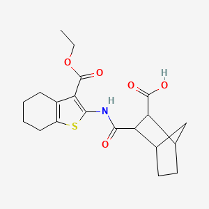 3-{[3-(Ethoxycarbonyl)-4,5,6,7-tetrahydro-1-benzothiophen-2-yl]carbamoyl}bicyclo[2.2.1]heptane-2-carboxylic acid