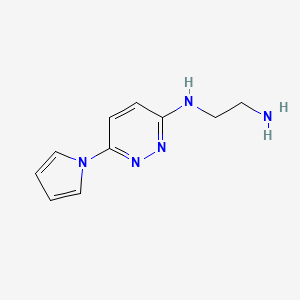 molecular formula C10H13N5 B14881304 N1-(6-(1H-pyrrol-1-yl)pyridazin-3-yl)ethane-1,2-diamine 