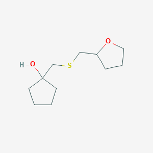 molecular formula C11H20O2S B1488131 1-({[(Oxolan-2-yl)methyl]sulfanyl}methyl)cyclopentan-1-ol CAS No. 1695011-84-7