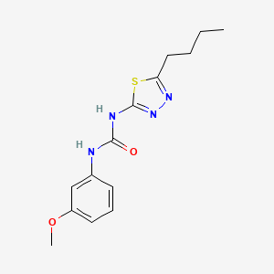 molecular formula C14H18N4O2S B14881314 1-(5-Butyl-1,3,4-thiadiazol-2-yl)-3-(3-methoxyphenyl)urea 