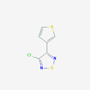 molecular formula C6H3ClN2S2 B14881328 3-Chloro-4-(thiophen-3-yl)-1,2,5-thiadiazole 