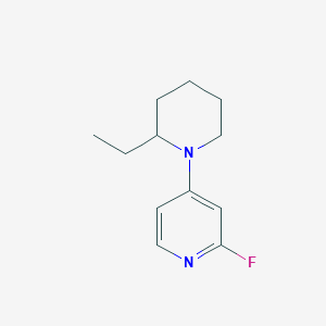 molecular formula C12H17FN2 B1488133 4-(2-乙基哌啶-1-基)-2-氟吡啶 CAS No. 1565314-10-4
