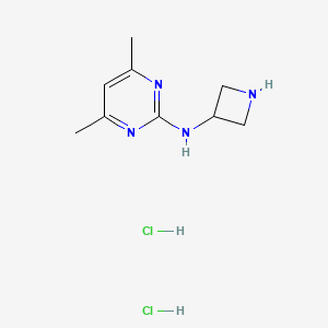 molecular formula C9H16Cl2N4 B1488134 N-(azetidin-3-yl)-4,6-dimethylpyrimidin-2-amine dihydrochloride CAS No. 2097979-60-5