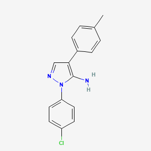 molecular formula C16H14ClN3 B1488135 1-(4-Chlorophenyl)-4-p-tolyl-1H-pyrazol-5-amine CAS No. 1202029-96-6
