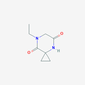 molecular formula C8H12N2O2 B14881353 7-Ethyl-4,7-diazaspiro[2.5]octane-5,8-dione 