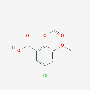 molecular formula C10H9ClO5 B14881354 2-(Acetyloxy)-5-chloro-3-methoxybenzoic acid 