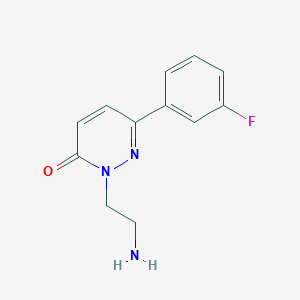 molecular formula C12H12FN3O B1488136 2-(2-氨基乙基)-6-(3-氟苯基)-2H-哒嗪-3-酮 CAS No. 1708268-75-0
