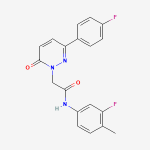 N-(3-fluoro-4-methylphenyl)-2-(3-(4-fluorophenyl)-6-oxopyridazin-1(6H)-yl)acetamide