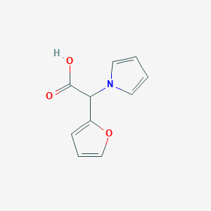 molecular formula C10H9NO3 B14881370 2-(furan-2-yl)-2-(1H-pyrrol-1-yl)acetic acid 