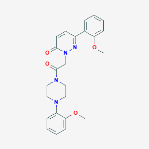 molecular formula C24H26N4O4 B14881375 6-(2-methoxyphenyl)-2-(2-(4-(2-methoxyphenyl)piperazin-1-yl)-2-oxoethyl)pyridazin-3(2H)-one 