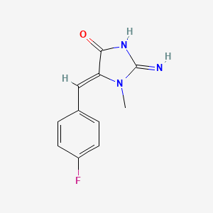 5-[(Z)-(4-fluorophenyl)methylidene]-2-imino-1-methyldihydro-1H-imidazol-4-one