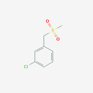 molecular formula C8H9ClO2S B14881406 1-Chloro-3-methanesulfonylmethyl-benZene 