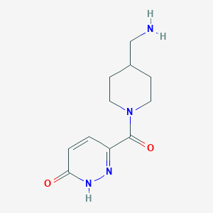 molecular formula C11H16N4O2 B1488141 6-(4-(氨甲基)哌啶-1-羰基)吡啶并-3(2H)-酮 CAS No. 1912556-59-2