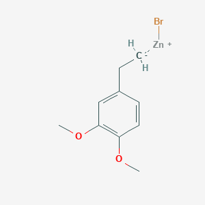 molecular formula C10H13BrO2Zn B14881439 3,4-DimethoxyphenethylZinc bromide 