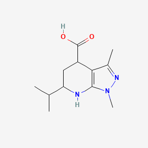 6-isopropyl-1,3-dimethyl-4,5,6,7-tetrahydro-1H-pyrazolo[3,4-b]pyridine-4-carboxylic acid