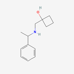 molecular formula C13H19NO B1488145 1-{[(1-Phenylethyl)amino]methyl}cyclobutan-1-ol CAS No. 1599366-37-6