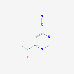 molecular formula C6H3F2N3 B14881476 4-Pyrimidinecarbonitrile, 6-(difluoromethyl)- 