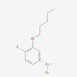 molecular formula C11H14BrFOZn B14881492 (4-Fluoro-3-(n-pentyloxy)phenyl)Zinc bromide 