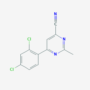 6-(2,4-Dichlorophenyl)-2-methylpyrimidine-4-carbonitrile