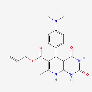 molecular formula C20H22N4O4 B14881539 Prop-2-en-1-yl 5-[4-(dimethylamino)phenyl]-7-methyl-2,4-dioxo-1,2,3,4,5,8-hexahydropyrido[2,3-d]pyrimidine-6-carboxylate 