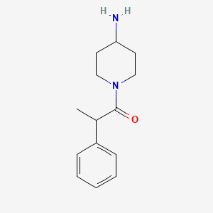 molecular formula C14H20N2O B1488154 1-(4-Aminopiperidin-1-yl)-2-phenylpropan-1-one CAS No. 1550697-56-7