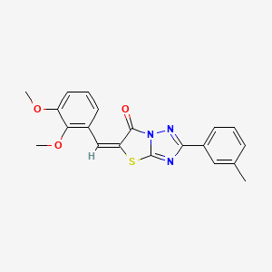 (E)-5-(2,3-dimethoxybenzylidene)-2-(m-tolyl)thiazolo[3,2-b][1,2,4]triazol-6(5H)-one