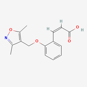 (2Z)-3-{2-[(3,5-dimethyl-1,2-oxazol-4-yl)methoxy]phenyl}prop-2-enoic acid