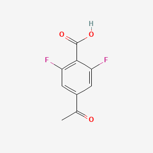 molecular formula C9H6F2O3 B14881577 4-Acetyl-2,6-difluorobenzoic acid 