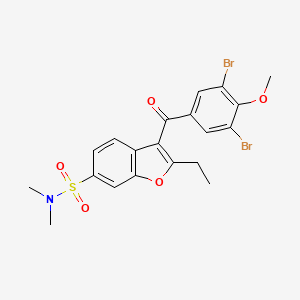 molecular formula C20H19Br2NO5S B1488158 3-(3,5-dibromo-4-methoxybenzoyl)-2-ethyl-N,N-dimethylbenzofuran-6-sulfonamide CAS No. 1951451-68-5