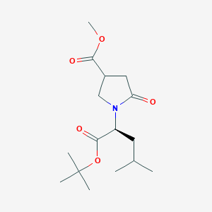 Methyl 1-((S)-1-(tert-butoxy)-4-methyl-1-oxopentan-2-yl)-5-oxopyrrolidine-3-carboxylate