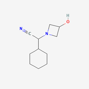 2-Cyclohexyl-2-(3-hydroxyazetidin-1-yl)acetonitrile