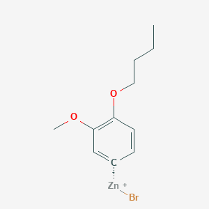 molecular formula C11H15BrO2Zn B14881637 (4-n-Butyloxy-3-methoxyphenyl)Zinc bromide 