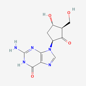 2-Amino-9-((1S,3R,4S)-4-hydroxy-3-(hydroxymethyl)-2-oxocyclopentyl)-1,9-dihydro-6H-purin-6-one