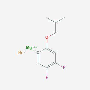 molecular formula C10H11BrF2MgO B14881653 (4,5-Difluoro-2-i-butyloxyphenyl)magnesium bromide 