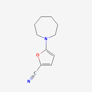 molecular formula C11H14N2O B14881659 5-(Azepan-1-yl)furan-2-carbonitrile 