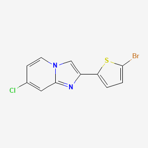 molecular formula C11H6BrClN2S B14881676 2-(5-Bromothiophen-2-yl)-7-chloroimidazo[1,2-a]pyridine 