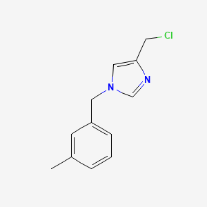 molecular formula C12H13ClN2 B1488170 4-(chloromethyl)-1-(3-methylbenzyl)-1H-imidazole CAS No. 1701748-06-2