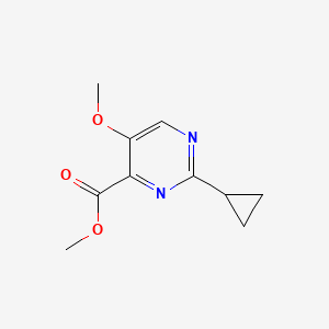 molecular formula C10H12N2O3 B14881714 Methyl 2-cyclopropyl-5-methoxypyrimidine-4-carboxylate 