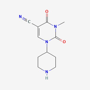 3-Methyl-2,4-dioxo-1-(piperidin-4-yl)-1,2,3,4-tetrahydropyrimidine-5-carbonitrile