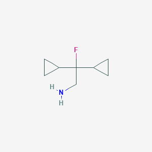 molecular formula C8H14FN B1488173 2,2-Dicyclopropyl-2-fluoroethan-1-amine CAS No. 1564969-75-0