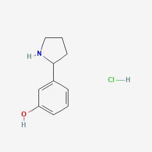 molecular formula C10H14ClNO B1488174 3-(吡咯烷-2-基)苯酚盐酸盐 CAS No. 1894060-74-2