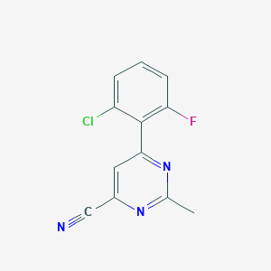 6-(2-Chloro-6-fluorophenyl)-2-methylpyrimidine-4-carbonitrile